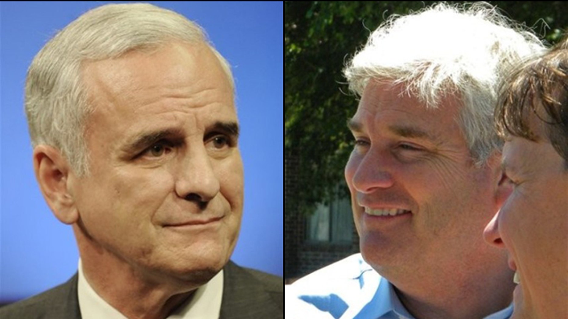 Democratic gubernatorial candidate Mark Dayton, (l), and Republican gubernatorial candidate Tom Emmer, (r) are seeking to become Minnesota's next governor. (AP)