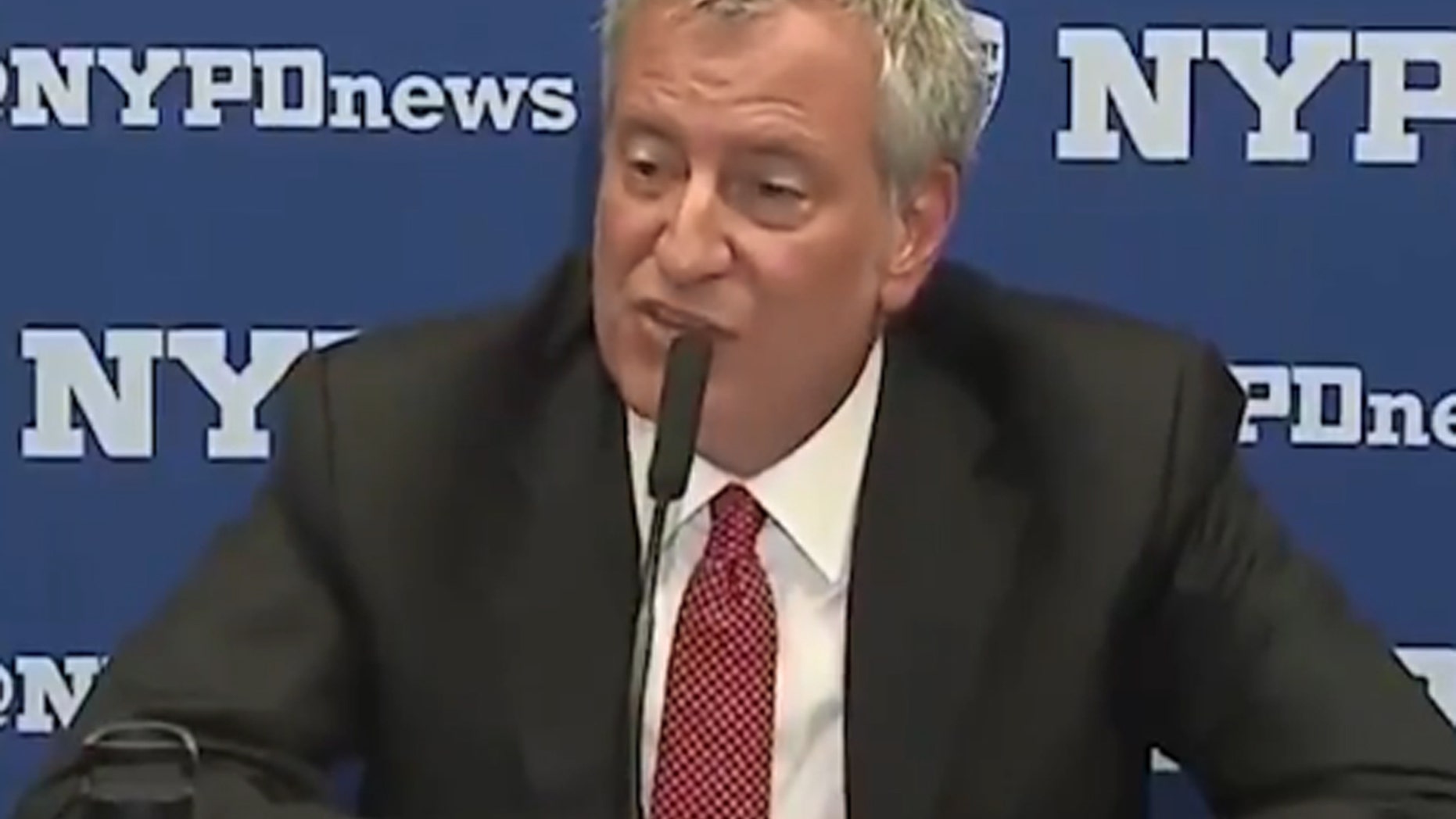 Aug 11: New York's Mayor Bill deBlasio addresses the media.