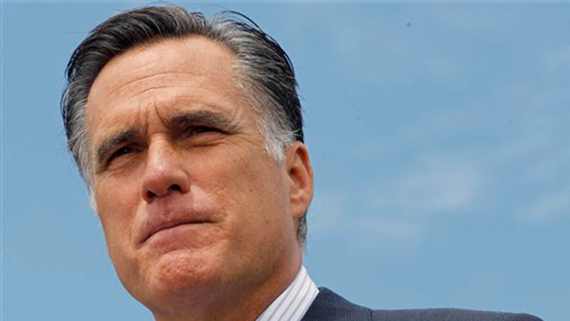 Republican presidential candidate, former Massachusetts Gov. Mitt Romney, speaks at a campaign event in Bow, N.H., Friday, July 20, 2012. Romney auditions on the international stage next week as he travels to England, Israel and Poland looking to establish credibility as a potential commander in chief in his challenge to President Barack Obama. (AP Photo/Charles Dharapak)