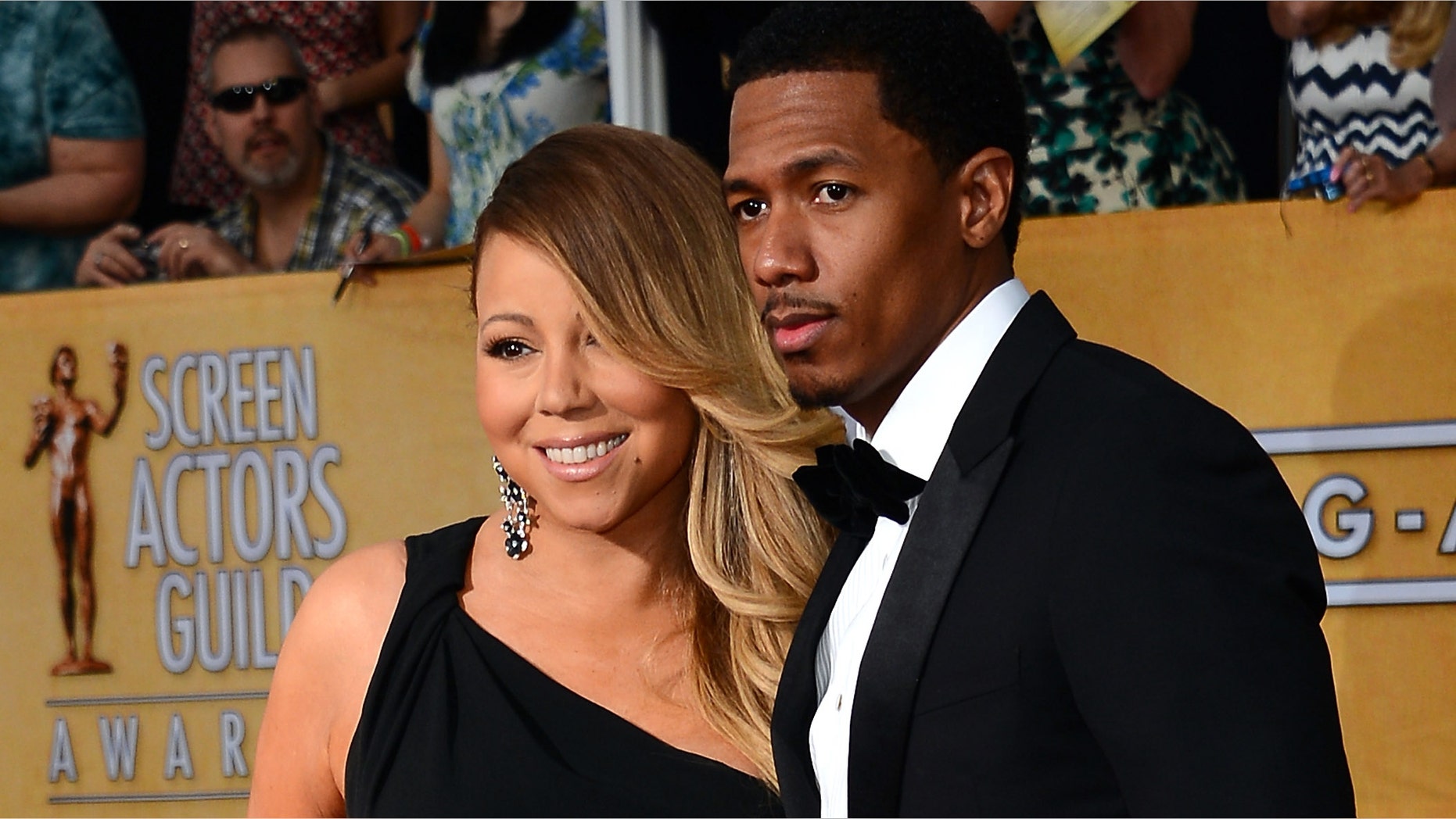 Singer Mariah Carey and her soon to be ex husband Nick Cannon, on January 18, 2014.