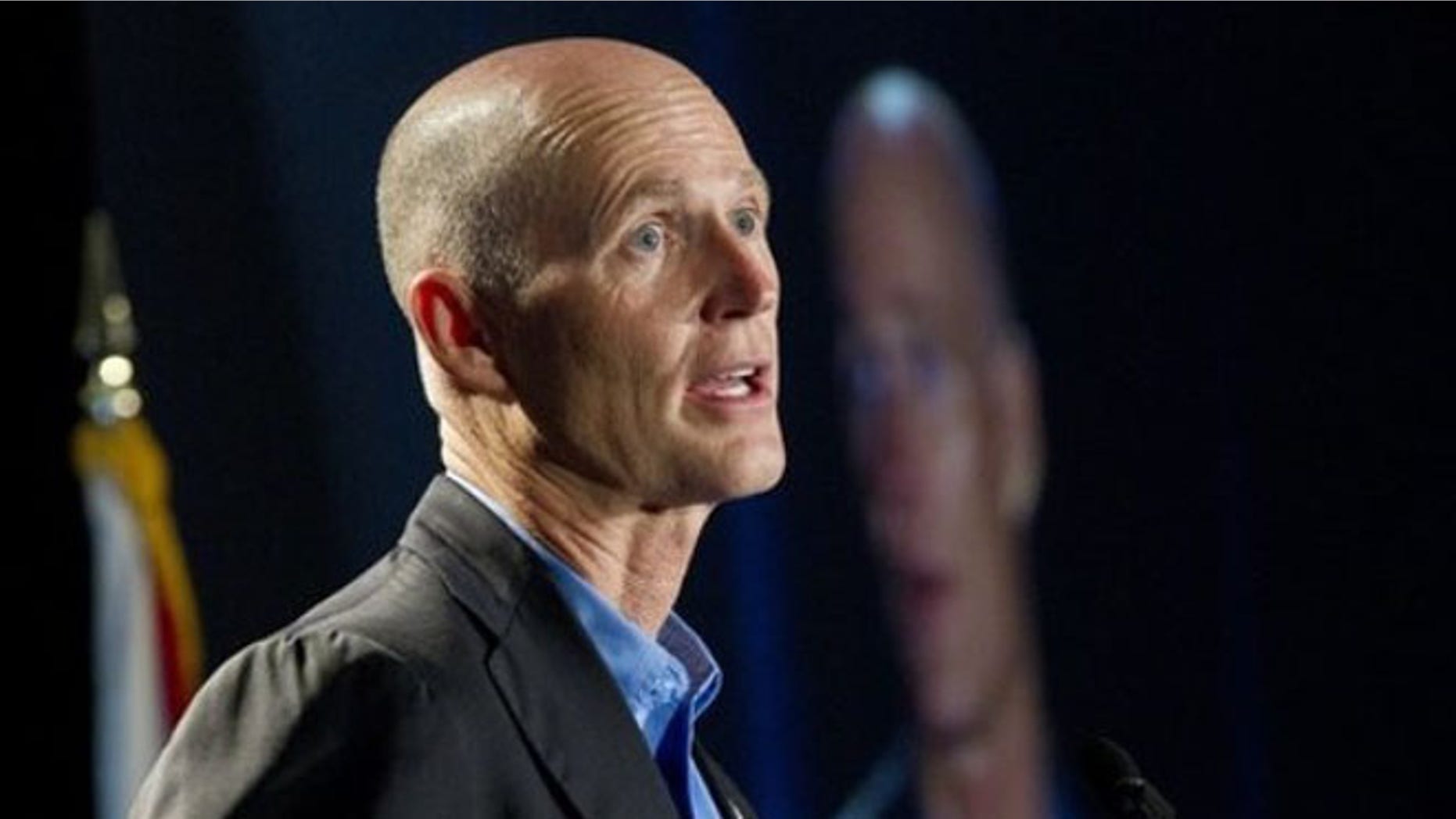 Florida Gov. Rick Scott speaks in Fort Lauderdale, May 16, 2012.