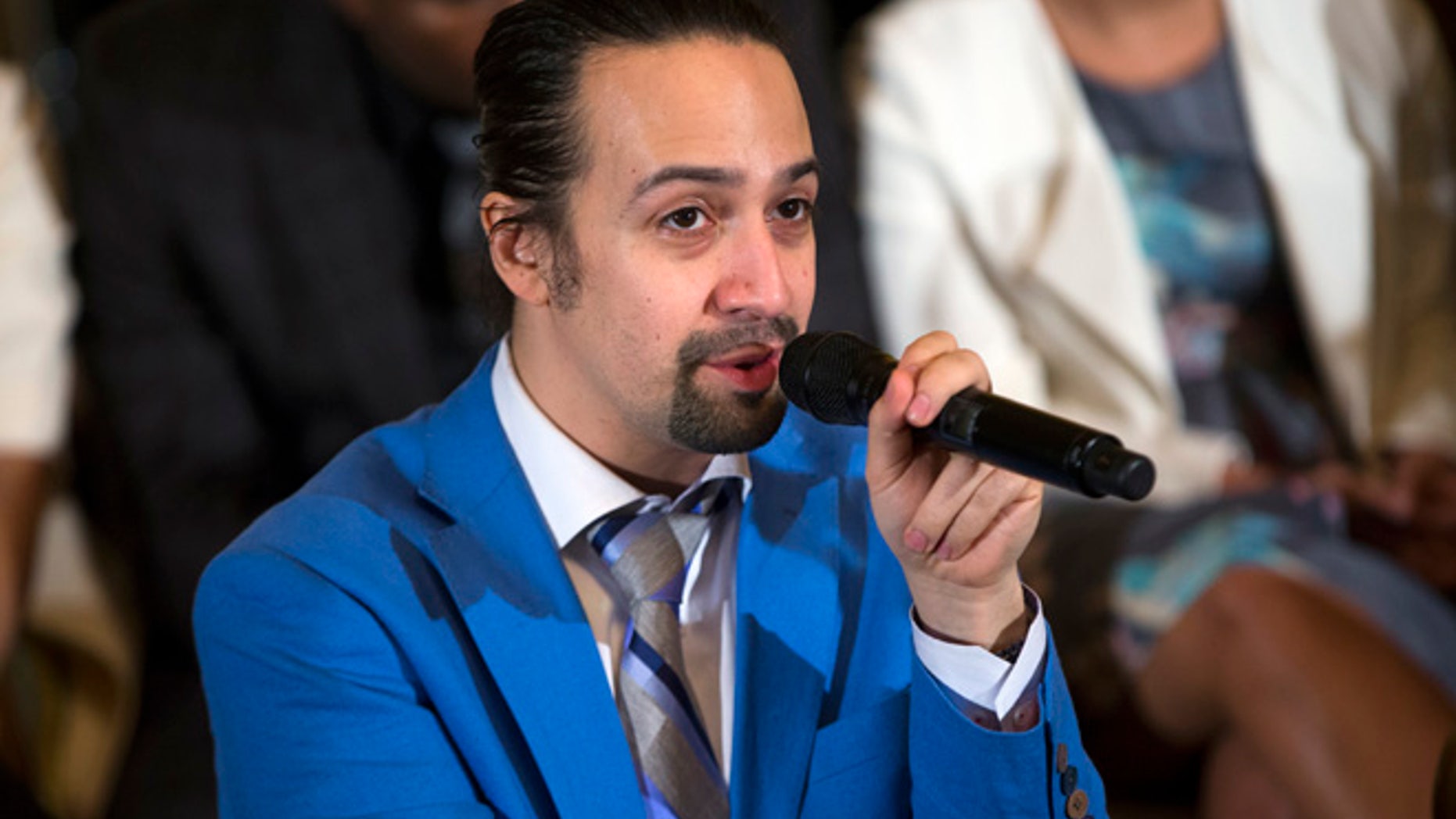 Lin-Manuel Miranda in the East Room of the White House, on Monday, March 14, 2016.