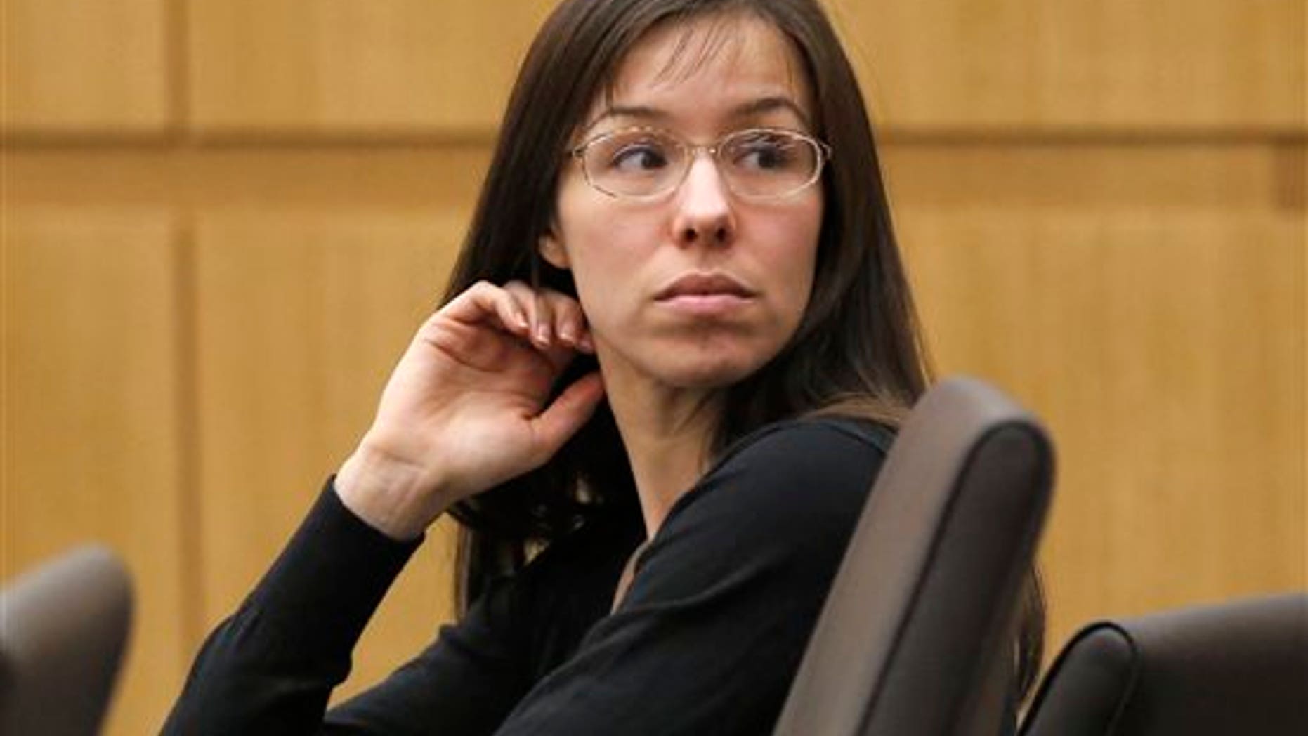 Jodi Arias appearing for her trial in Maricopa County Superior court in Phoenix, on Jan. 9, 2013.
