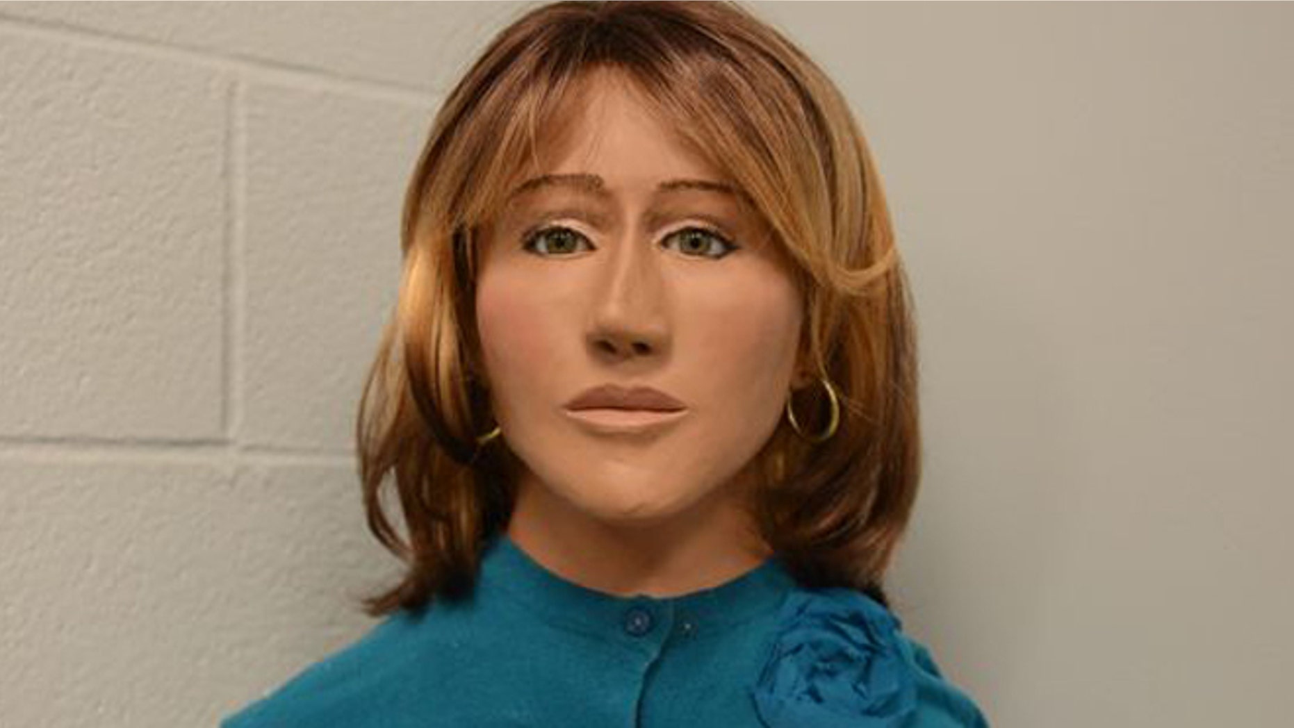 Police found the decaying remains of a dead woman in a secluded area in 1973. This is a reconstruction of how she may have looked.