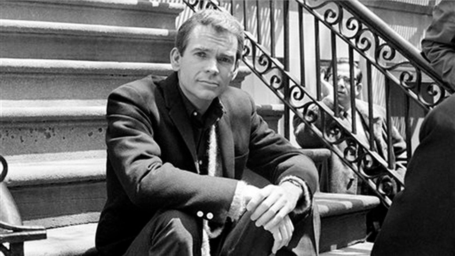 FILE - In this May 24, 1966 file photo, actor Dean Jones, poses for a photo while on set for the Warner Bros. film, "Any Wednesday," in New York. Jones, has died of Parkinson's Disease at age 84. He passed away on Tuesday, Sept. 1, 2015, in Los Angeles, publicist Richard Hoffman announced on Wednesday. (AP Photo/Dan Grossi, File)
