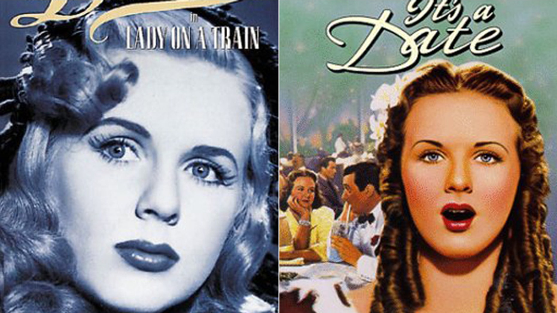 Deanna Durbin is seen on movie covers.
