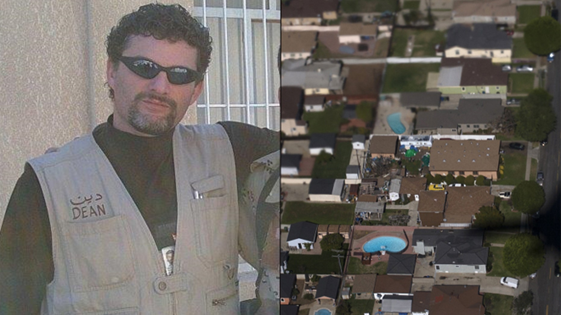 At left, Ethan Dean, who ran into problems trying to rent his Minnesota home; at right, homes in Los Angeles. (Institute for Justice/Reuters)