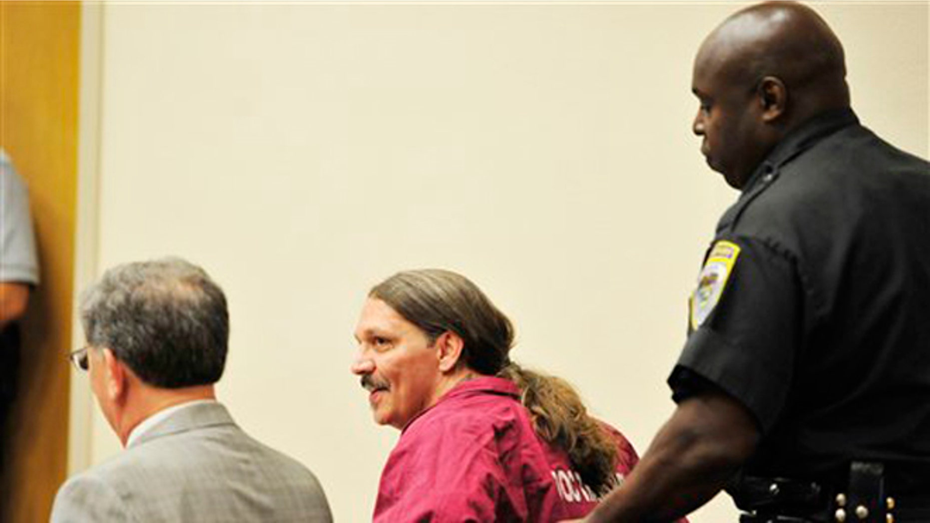 July 24, 2012: Gary Haugen appears in court to contest his Nov. 22 reprieve from Gov. John Kitzhaber of his death warrant during a hearing at the Marion County Courthouse in Salem, Ore.