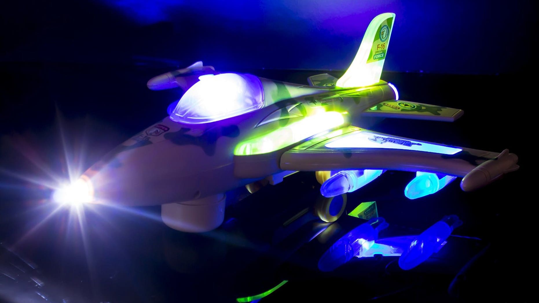 A 3-year-old's toy jet reportedly played Islamic prayer sounds.