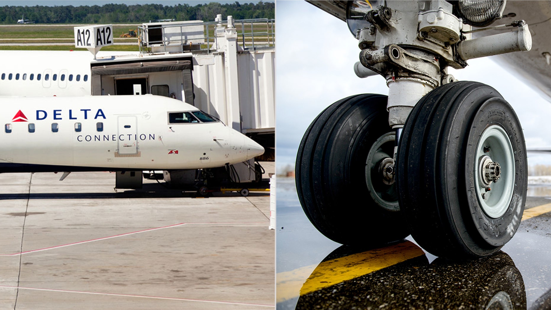 A Delta Connection flight operated by ExpressJet reported a problem "with one of the aircraft's wheels," a spokesperson confirmed.