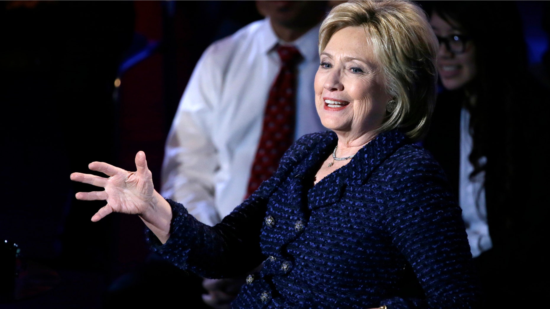 Democratic presidential candidate, Hillary Clinton speaks during the Brown & Black Forum, Monday, Jan. 11, 2016, in Des Moines, Iowa. (AP Photo/Charlie Neibergall)