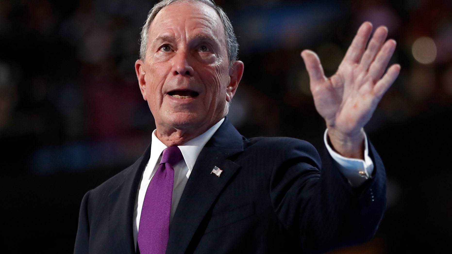 Former New York City Mayor Michael Bloomberg waves after speaking to delegates during the third day session of the Democratic National Convention in Philadelphia, Wednesday, July 27, 2016. (AP Photo/Carolyn Kaster)