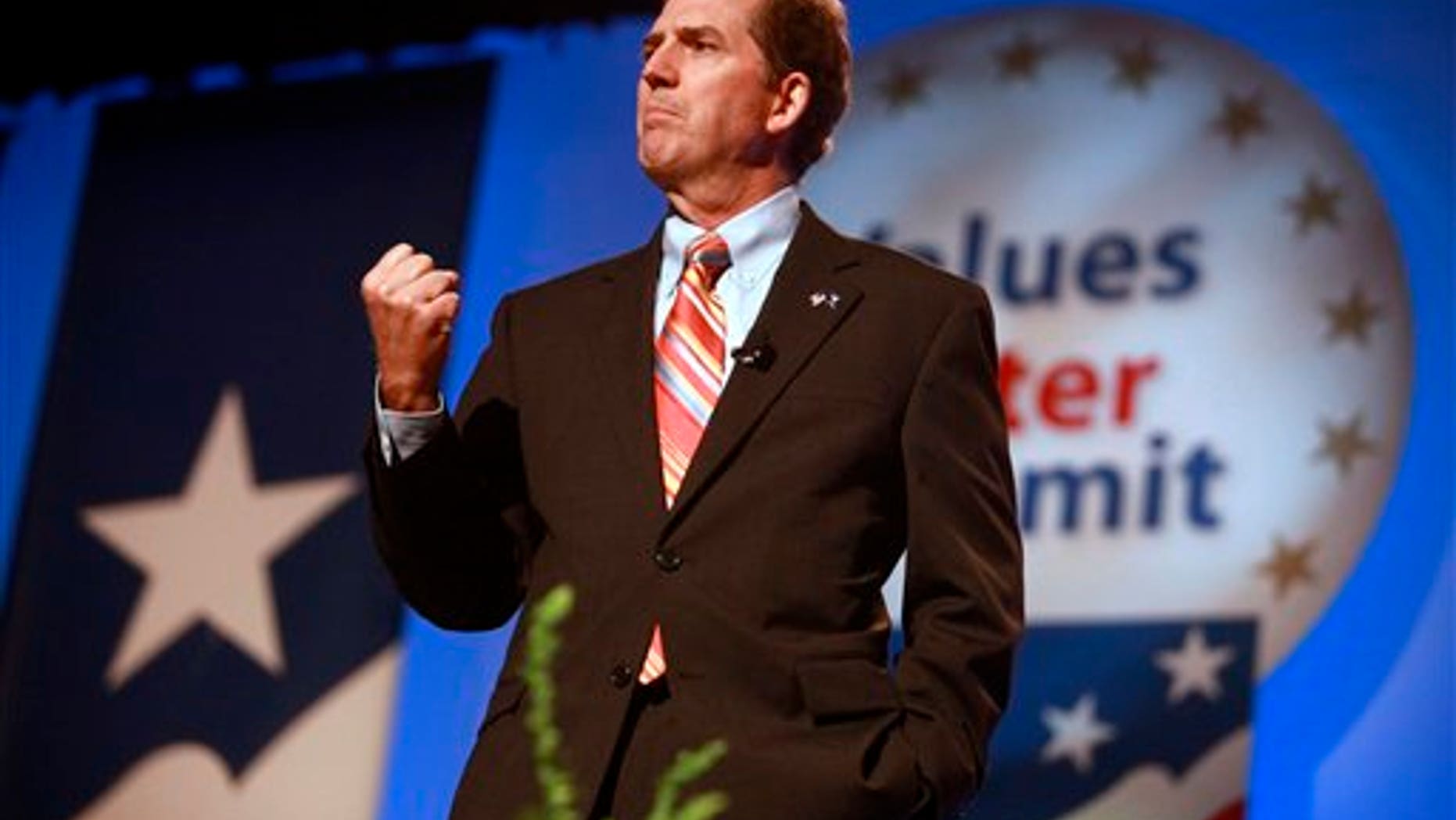 Sen. Jim DeMint, R-S.C., speaks to the Values Voter Summit, held by the Family Research Council Action, Friday, Sept. 17, 2010, in Washington. (AP Photo/Jacquelyn Martin)