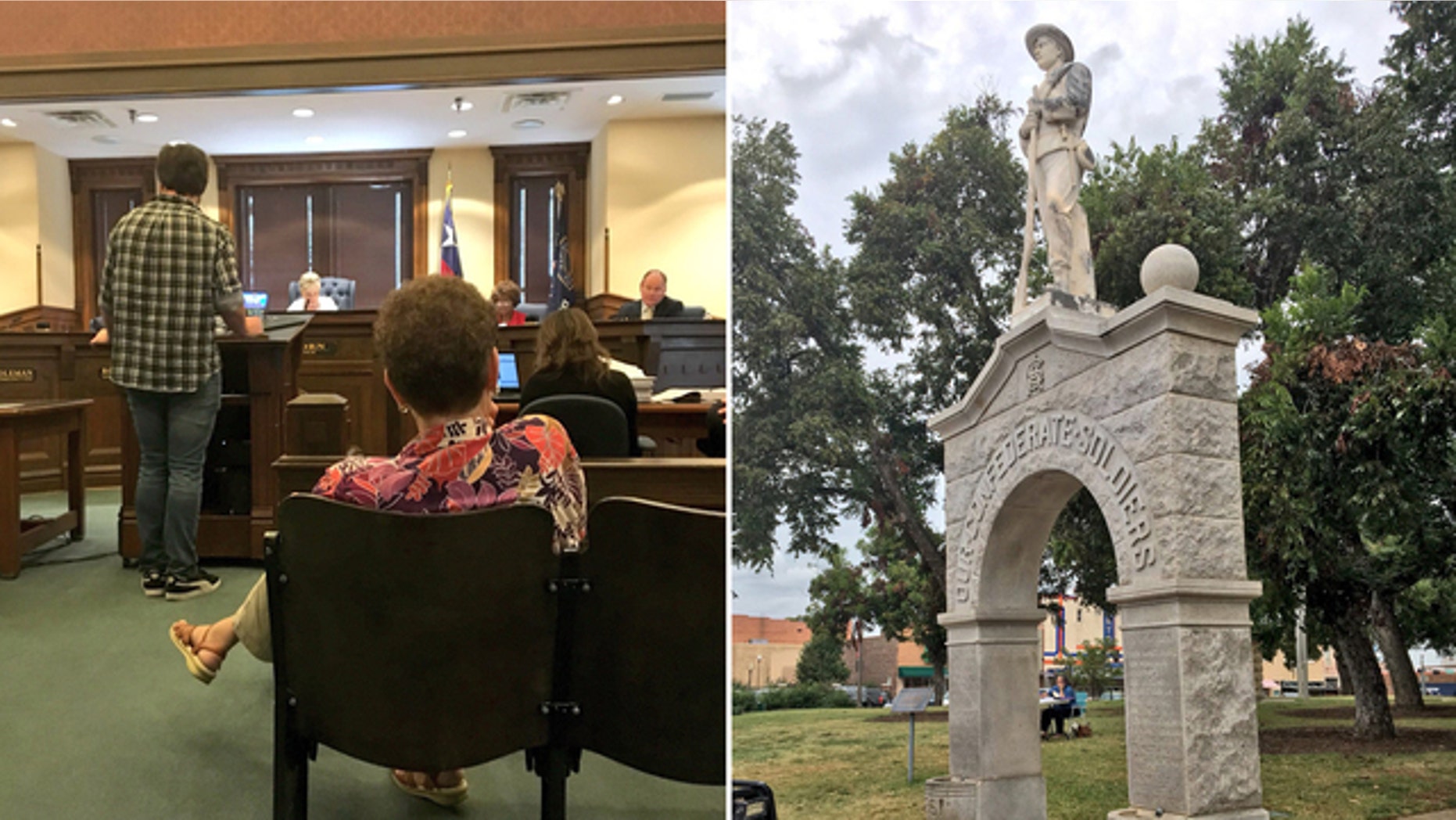 Denton County residents debated how to handle a Confederate monument on Tuesday.