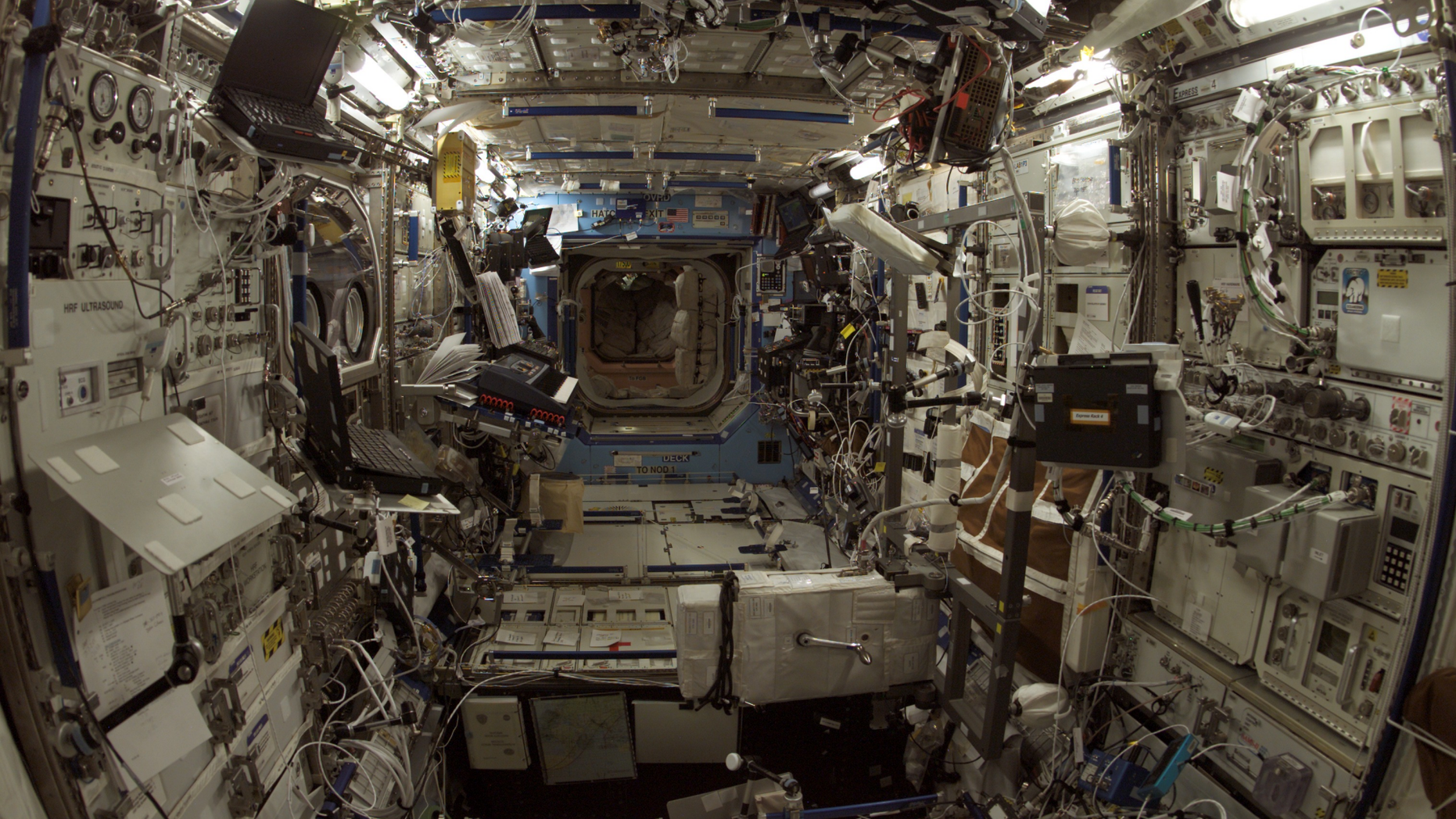 The Destiny laboratory on the International Space Station.