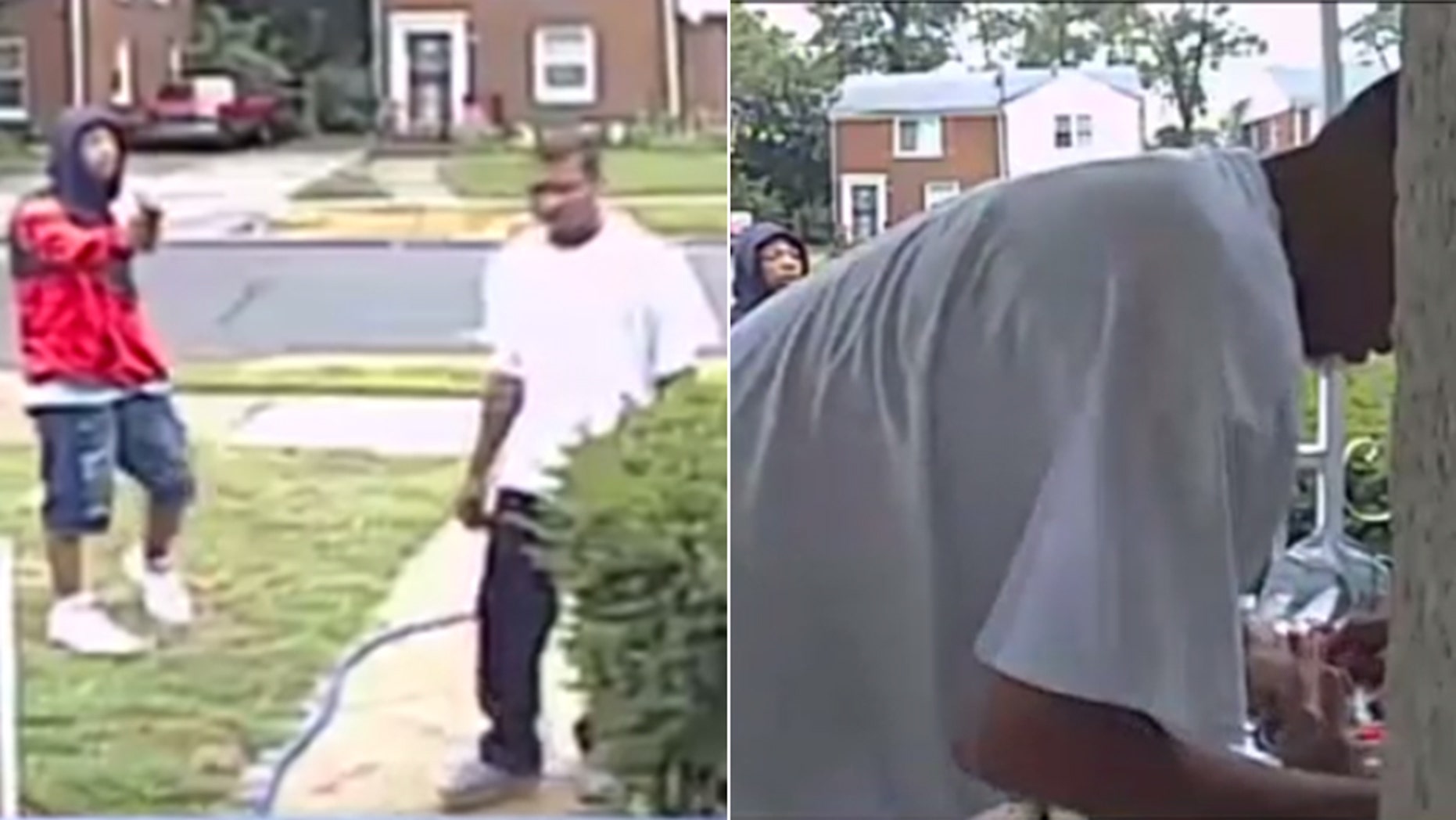 Surveillance footage captured two men targeting a Vietnam veteran outside of his home in Detroit.