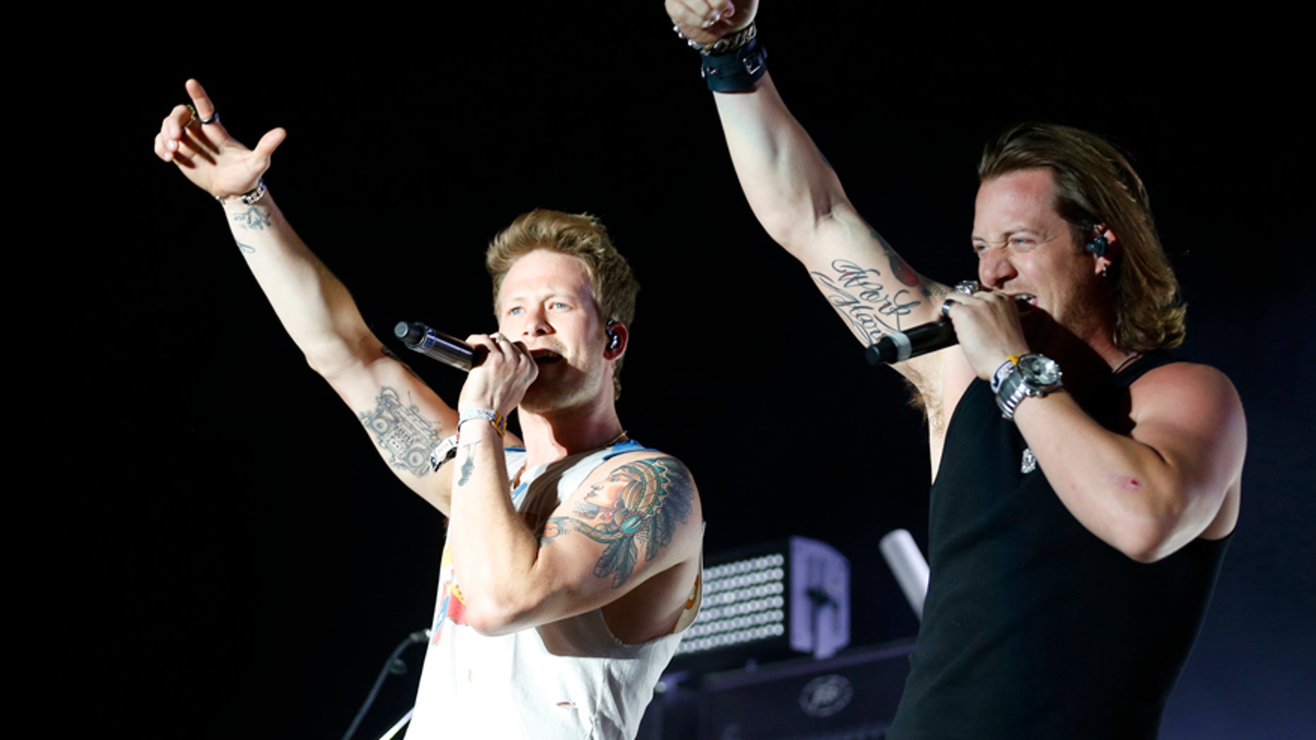 Brian Kelley (L) and Tyler Hubbard of the country pop group Florida Georgia Line made $24 million.