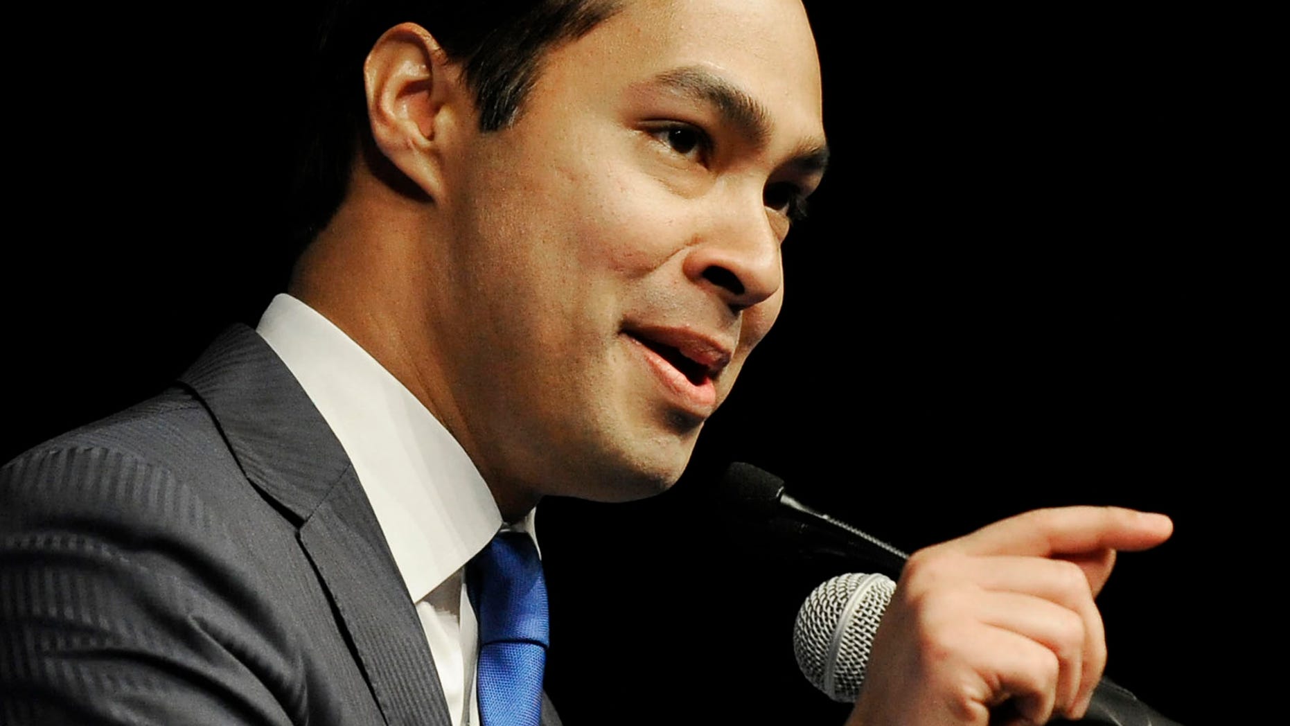 FILE - In this June 8, 2012, file photo, San Antonio Mayor Julian Castro gives the keynote address at the Texas Democratic Convention in Houston. Castro has been tapped by the Democrats for the high-profile spot of keynote speaker at the Democratic National Convention in Charlotte, N.C., the first Hispanic keynote speaker. Long gone are the passionate debates. Long gone is the suspense about who will emerge as the party's presidential nominee. Political conventions now are carefully scripted pep rallies aimed at a national TV audience. Not since the 1970s, in fact, has the nation had a major-party national convention begin with the nominee in doubt. Americans already know how the story will end at this year's Republican and Democratic national gatherings. So have modern-day conventions become irrelevant? (AP Photo/Pat Sullivan, File)