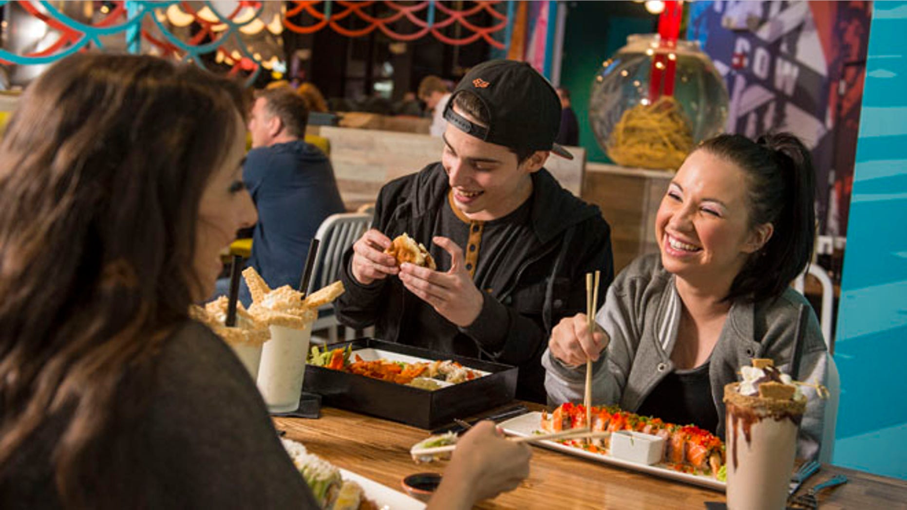 Diners at the Cowfish at Universal Orlando Resort.
