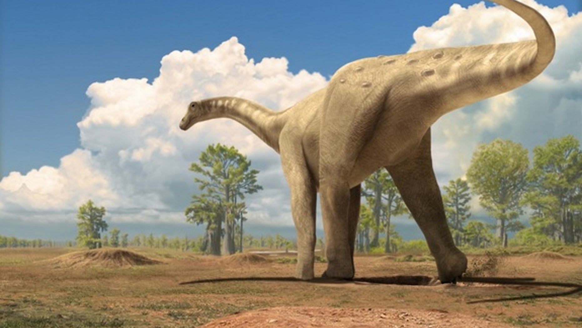 Reconstruction of a dinosaur from the Catalan pre-Pyrenees, about 70 milion years ago.