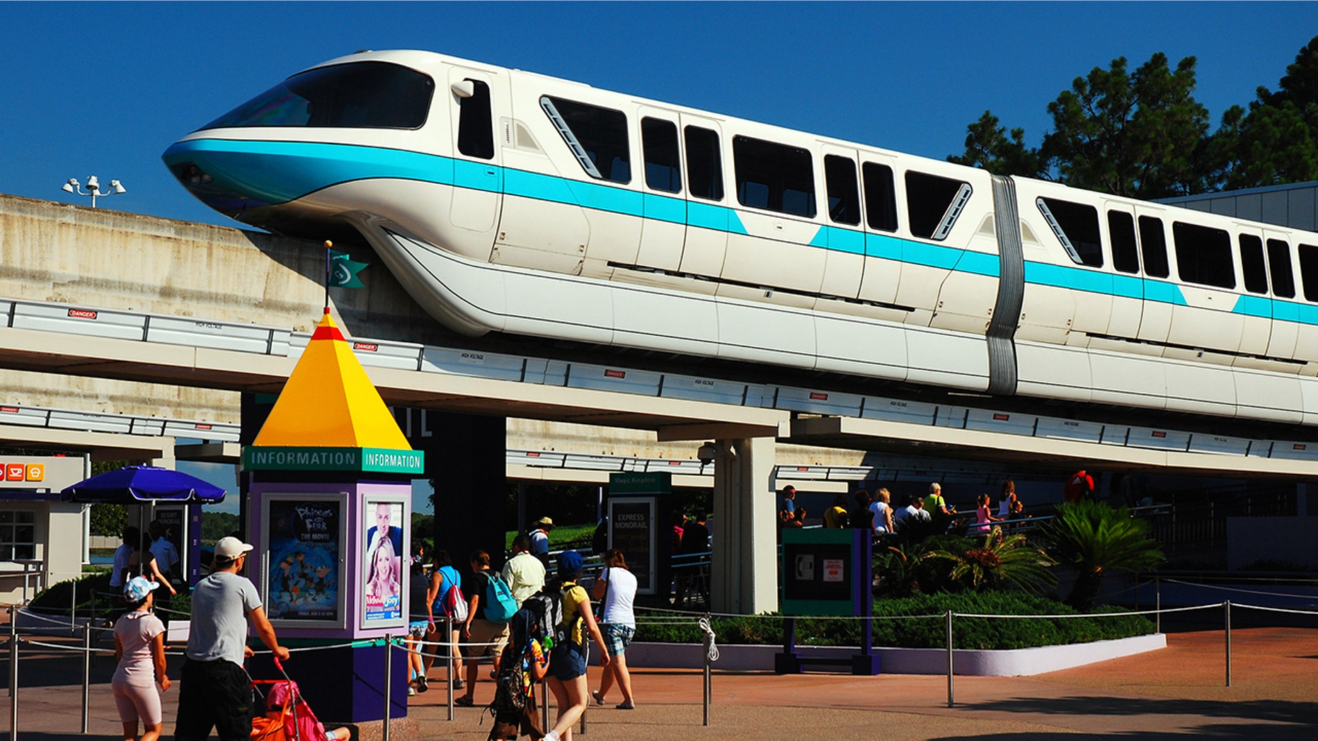 Disney World visitors aboard a monorail were in for a fright over the weekend.