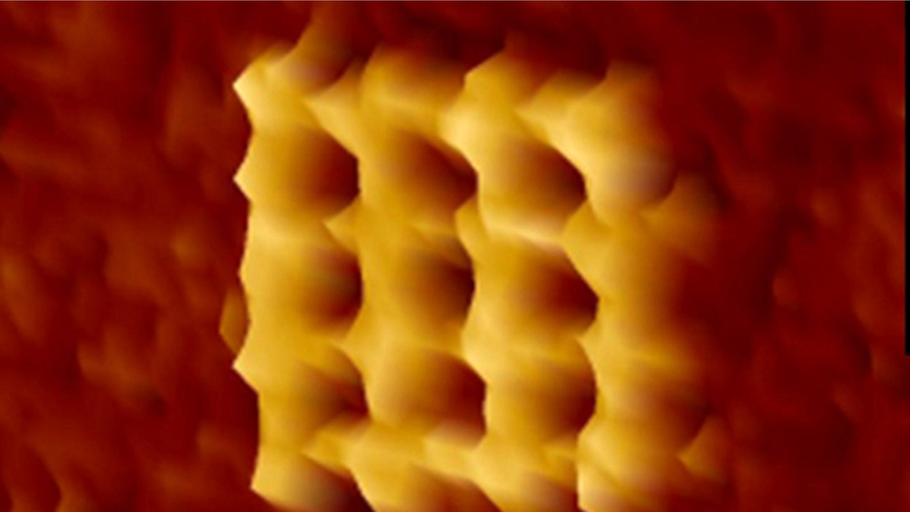 A close-up of a DNA-based, waffle-like nanostructure that engineers think could be at the heart of tomorrow's computers.