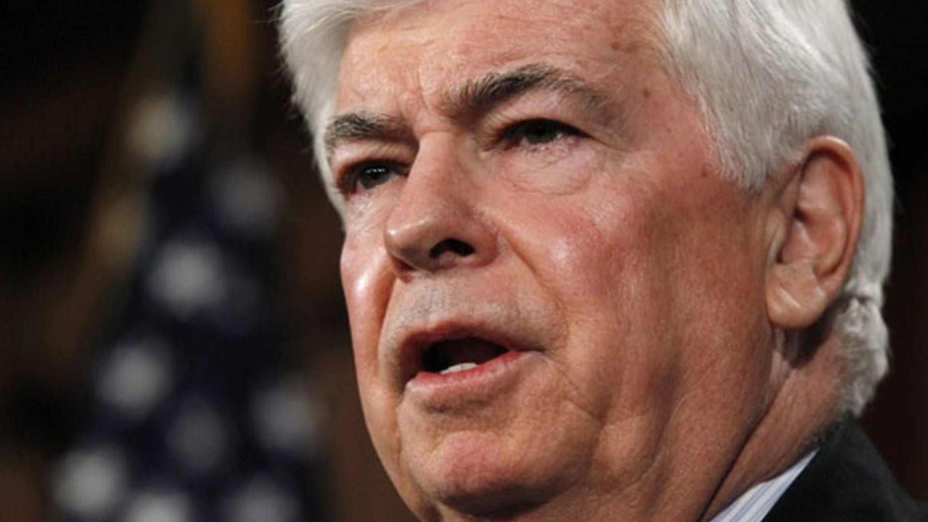 Sen. Chris Dodd unveils his financial reform bill on Capitol Hill in Washington March 15. (Reuters Photo)