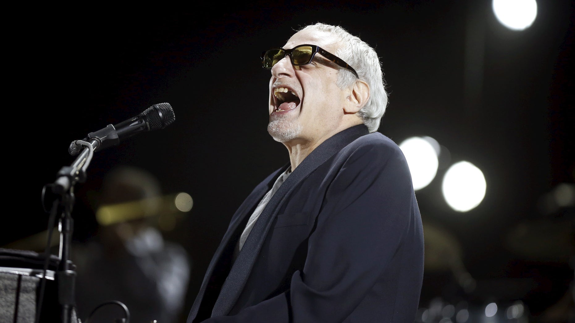 Donald Fagen of the band "Steely Dan" performs at the Coachella Valley Music and Arts Festival in Indio, California April 10, 2015. REUTERS/Lucy Nicholson - RTR4WWC0