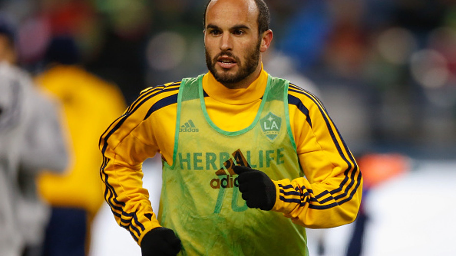 SEATTLE, WA - NOVEMBER 30: Landon Donovan #10 of the Los Angeles Galaxy warms up prior to the match against the Seattle Sounders FC during the Western Conference Final at CenturyLink Field on November 30, 2014 in Seattle, Washington. (Photo by Otto Greule Jr/Getty Images)