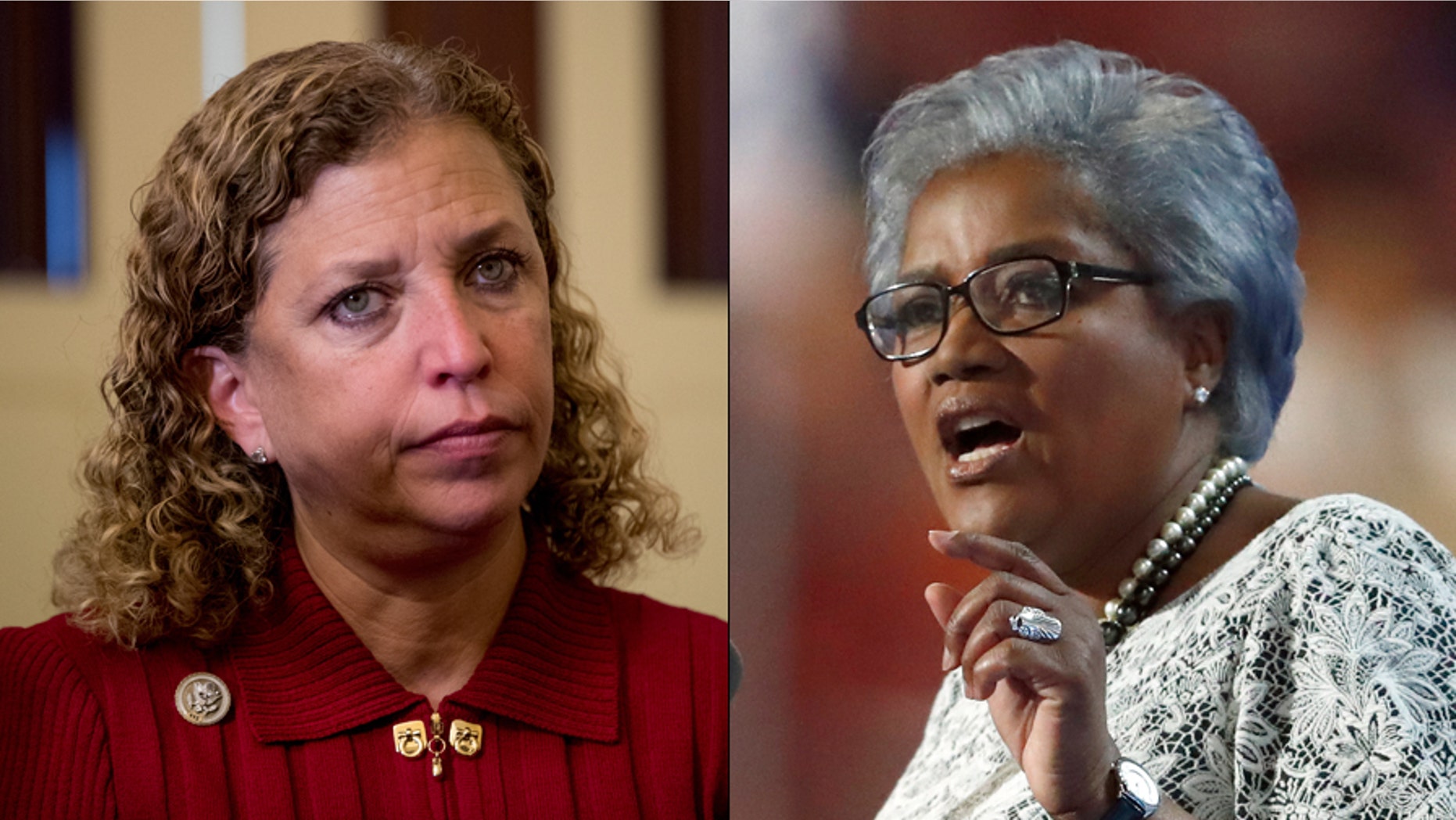 Donna Brazile's campaign tell-all has harsh words for her predecessor at the DNC, Debbie Wasserman Schultz, left.