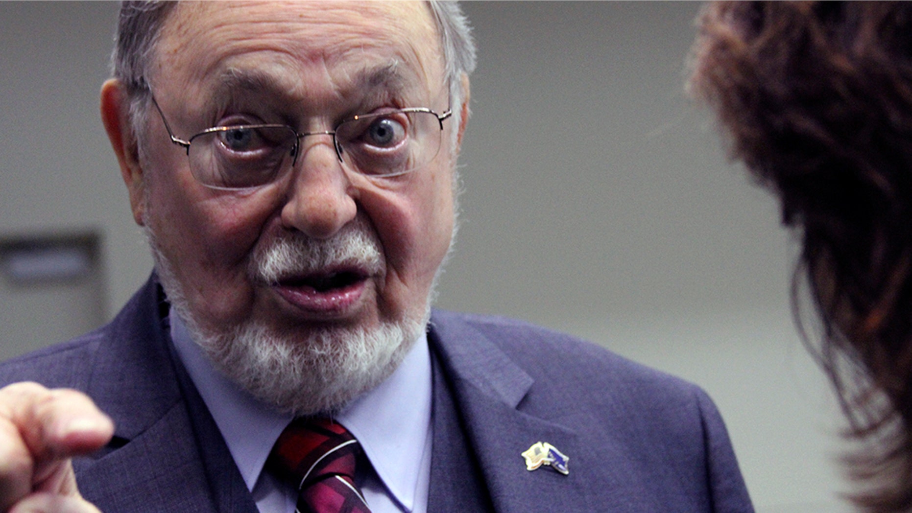 Rep. Don Young, R-Alaska, speaks to a reporter after an October 2016 debate in Anchorage.