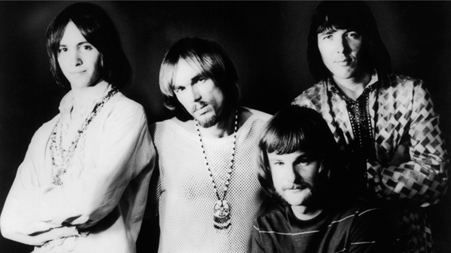 April 9, 1969: This photo shows members of Iron Butterfly, from left, Erik Brann, Ron Bushy, Lee Dorman, and Doug Ingle.