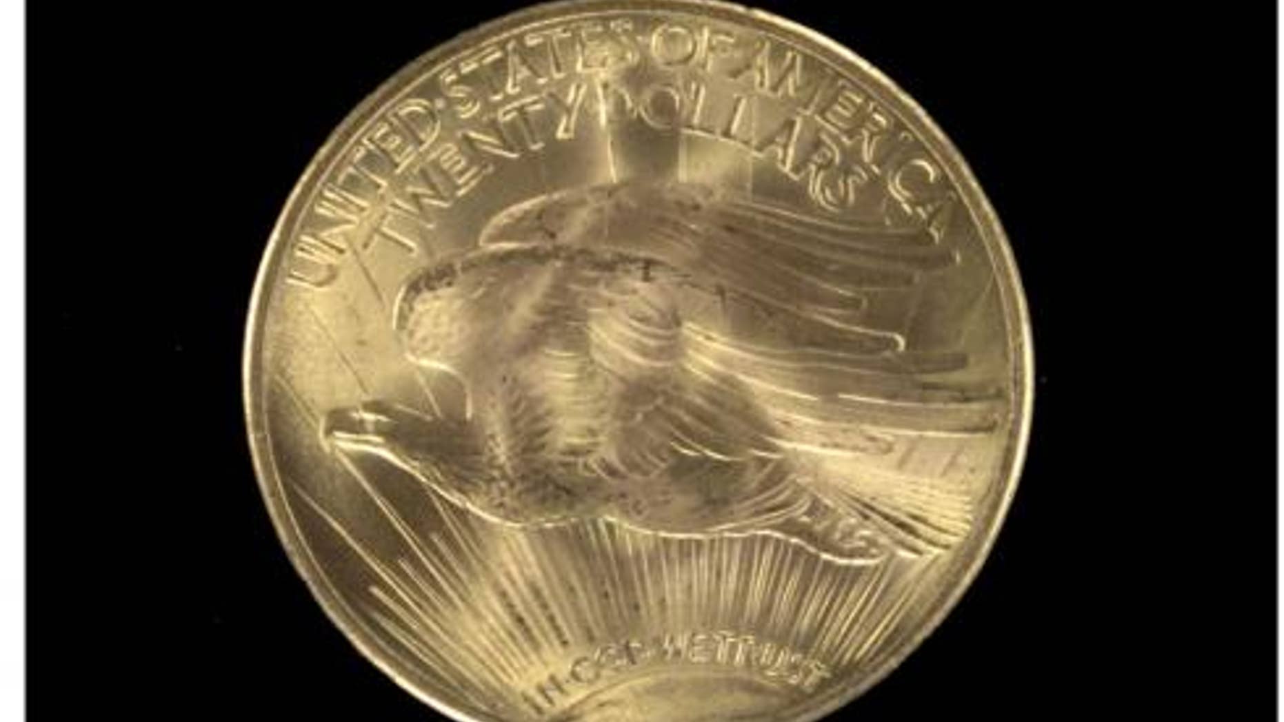 One double eagle $20 piece sold for $7.5 million. (AP)