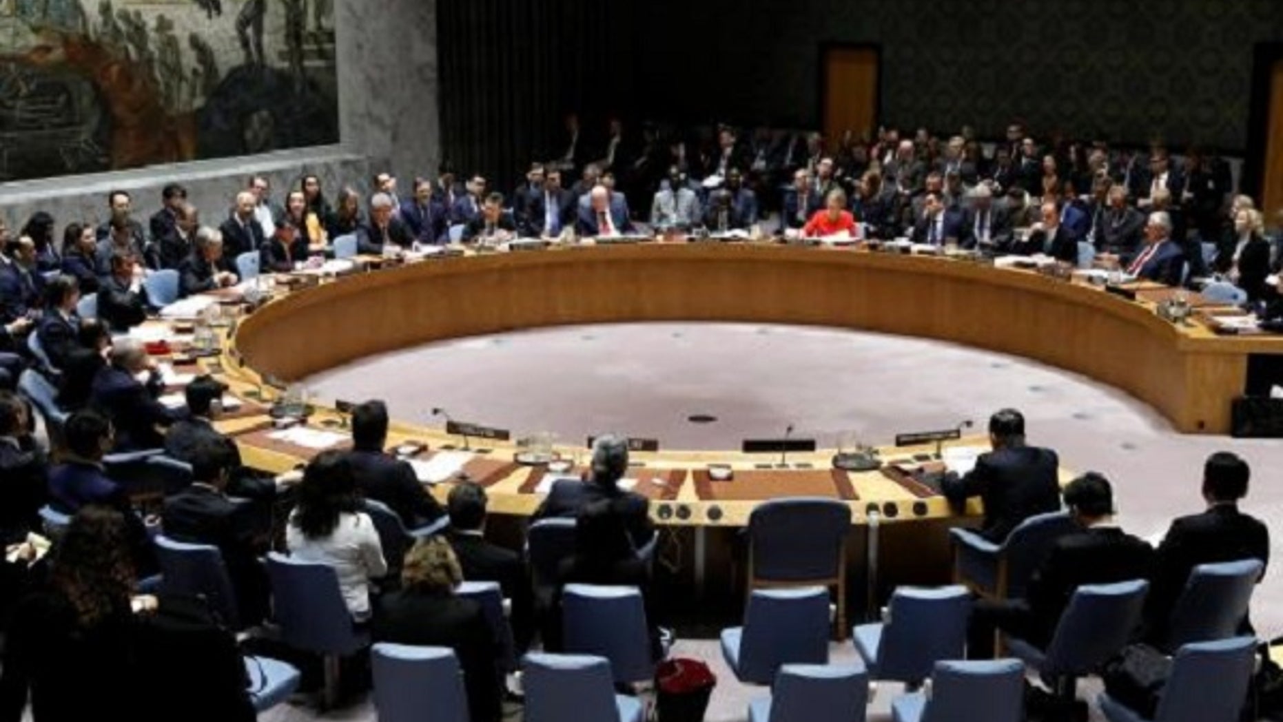 The United Nations Security Council meets on North Korea's nuclear program at U.N. headquarters in New York City, Dec. 15, 2017.