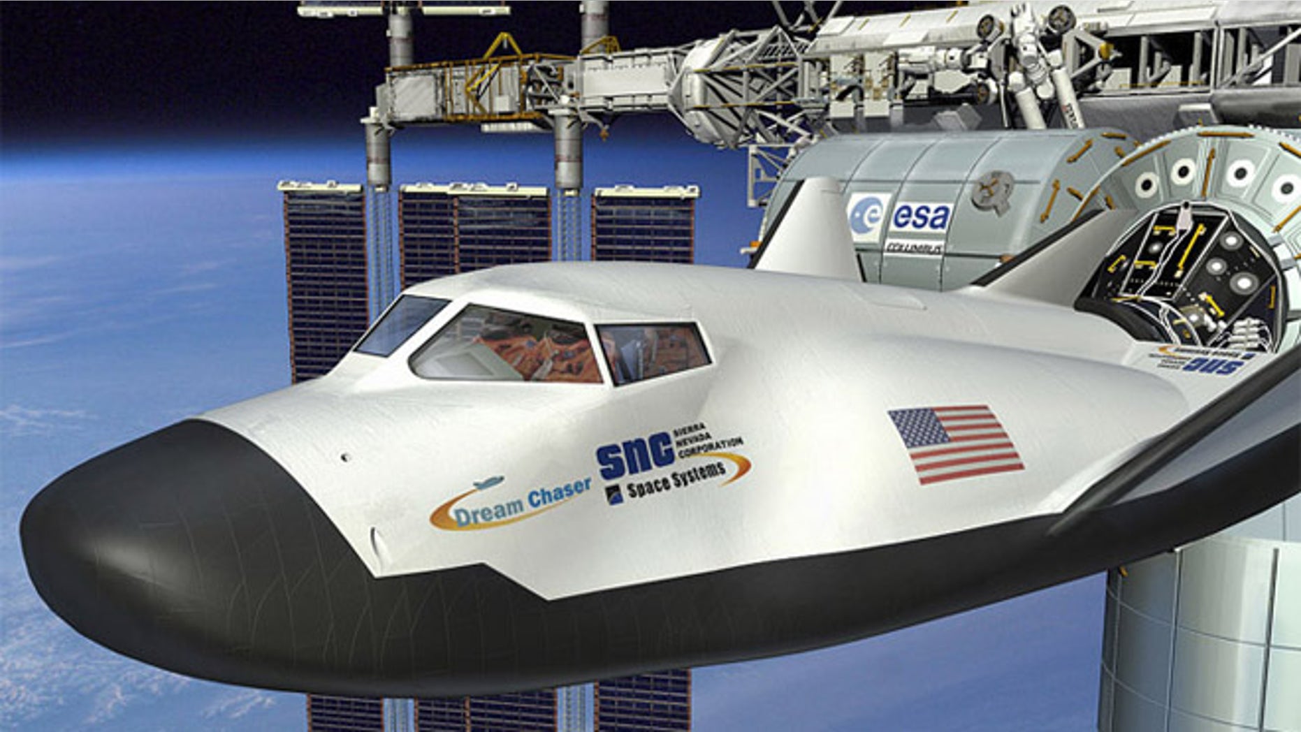 The Dream Chaser, designed by Sierra Nevada, one of several firms vying to build space taxis for NASA.