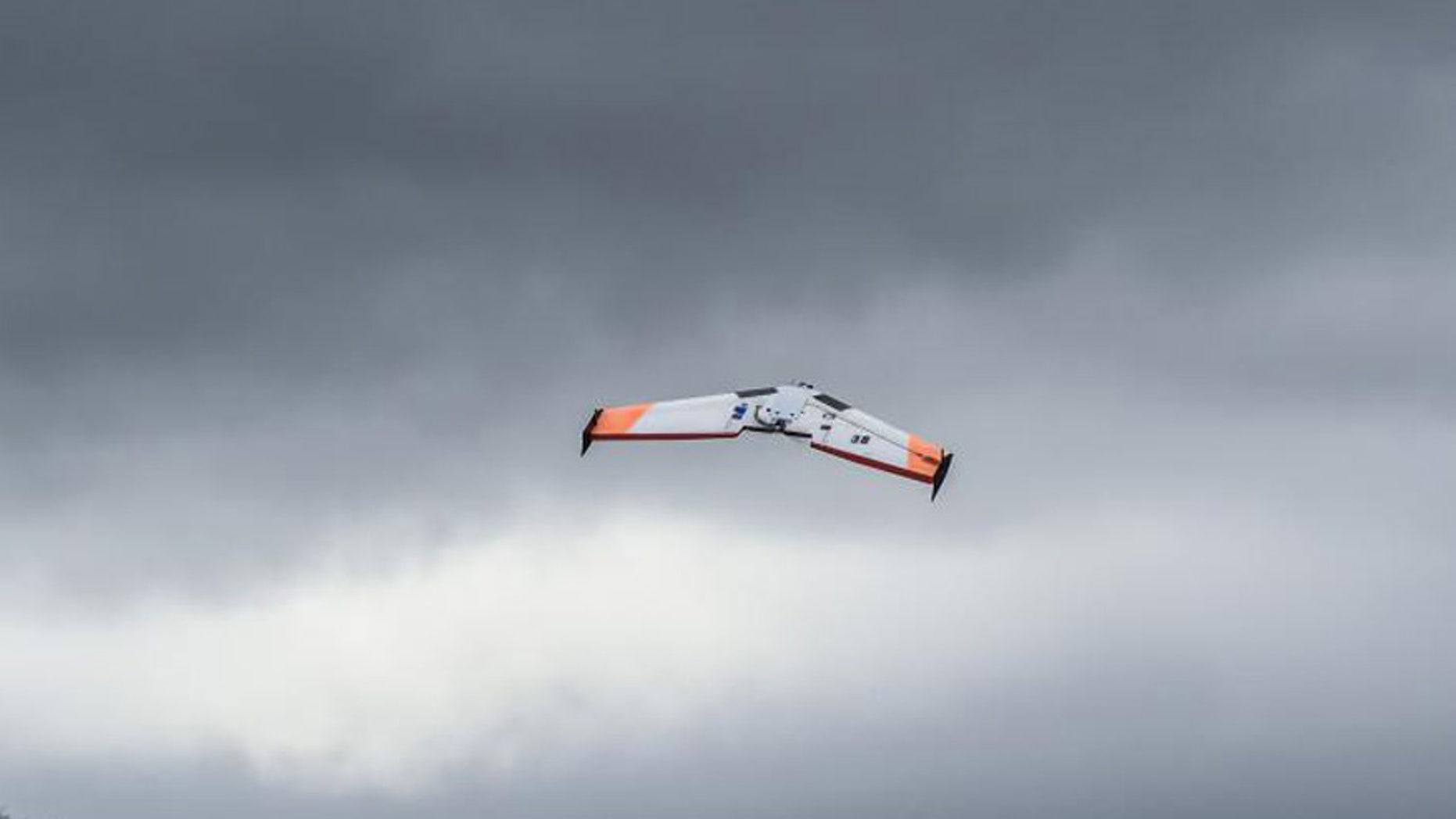 A single Zephyr aircraft is launched at Camp Roberts in Monterey County, California during a demonstration by the Georgia Tech Research Institute and the Naval Postgraduate School. (U.S. Navy photo by Javier Chagoya)