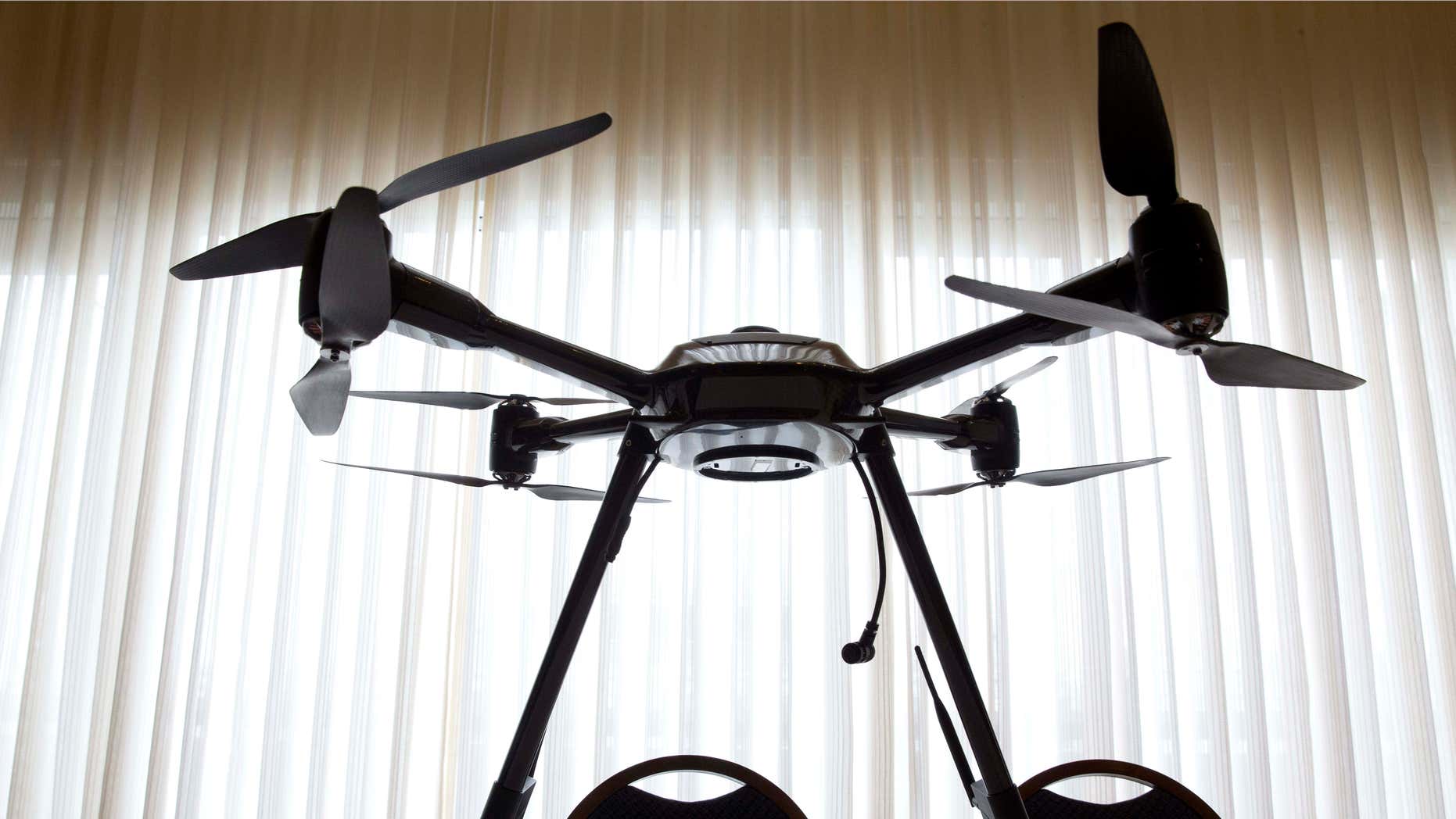 Jan. 20, 2015: Aerialtronics Altura Zenith drone is seen at an event at the National Press Club in Washington.