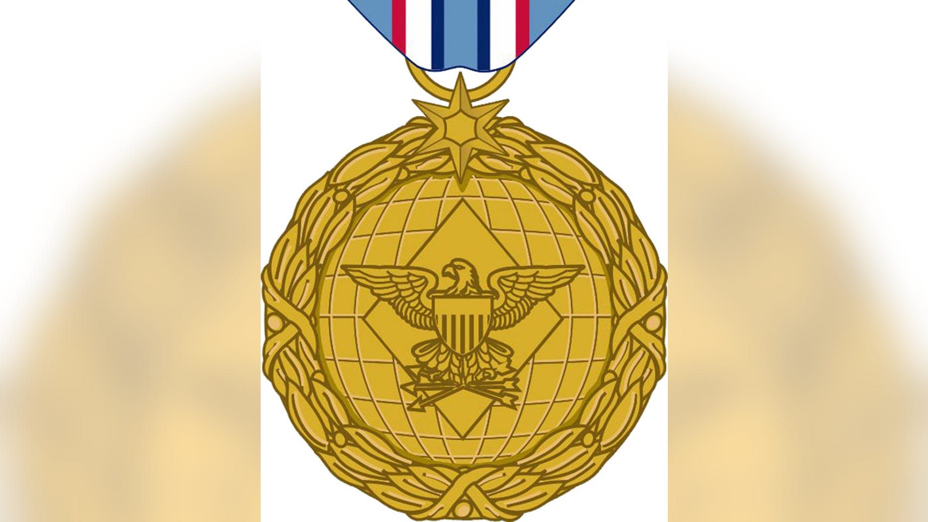 FILE: Undated: This image released by the Department of Defense shows the obverse view with ribbon of the newly announced Distinguished Warefare Medal.