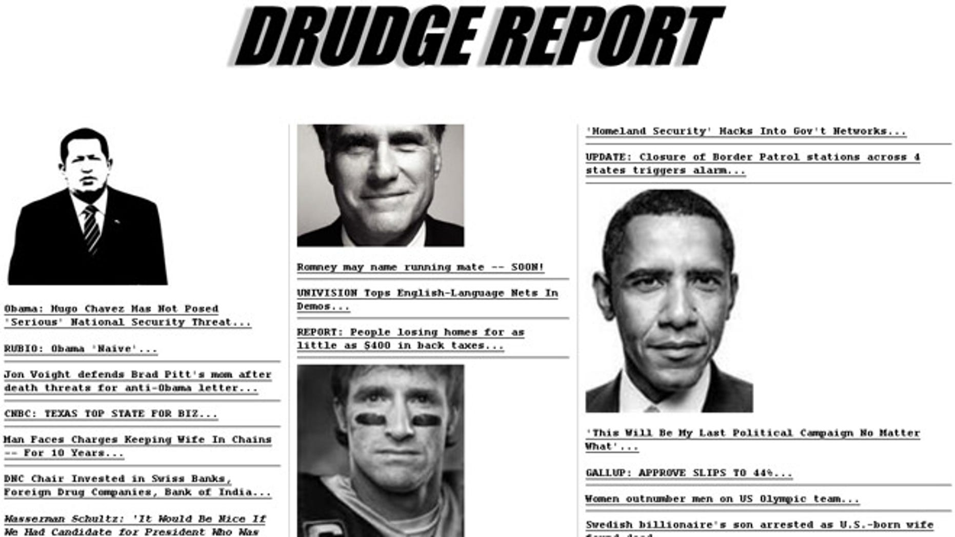 What's Drudge Doing? The Drudge Report's black and white redesign