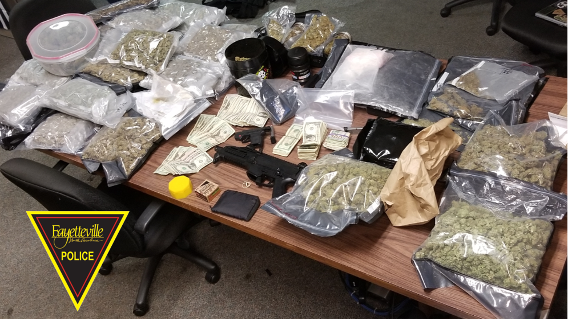 North Carolina investigators seized 100 pounds of marijuana and $70,000 in cash among other illegal items from a home day care in Fayettville last week.