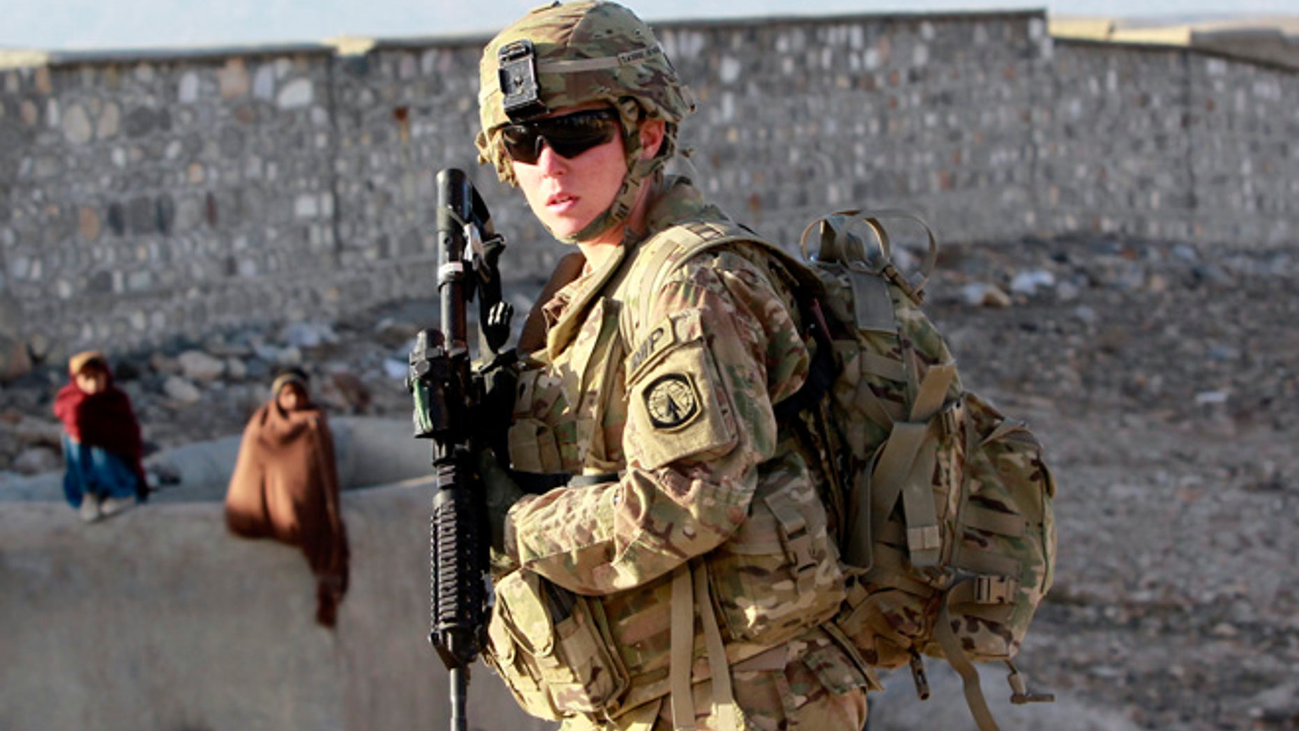 FILE: A US soldier patrols in Nangarhar province in Afghanistan.