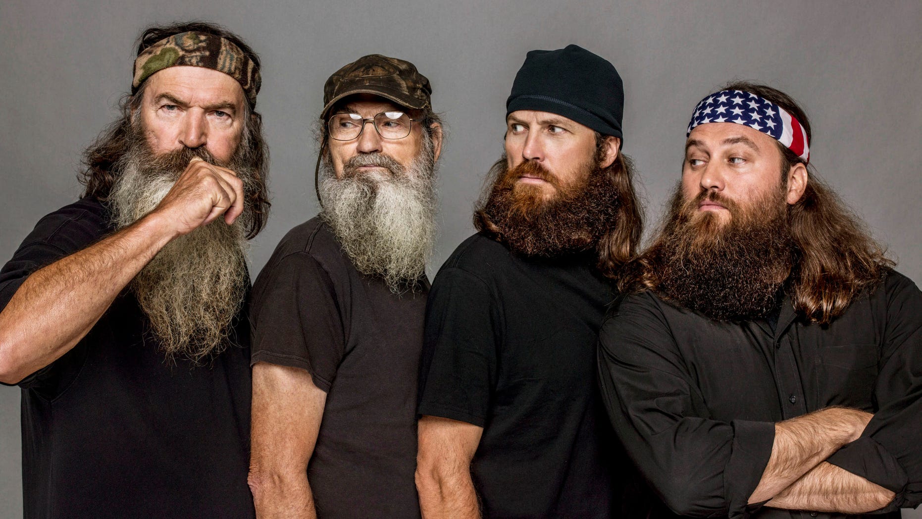 The Robertsons, from left, Phil, Si, Jase and Willie, from the reality series, "Duck Dynasty."