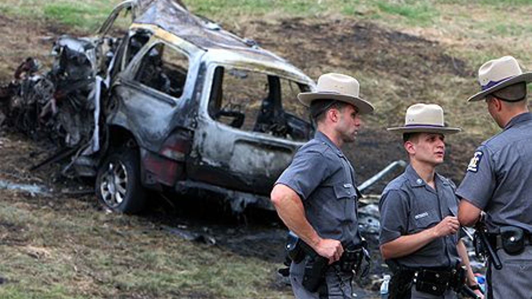 Scene of suspected drunk driving incident in Hawthorne, N.Y. in 2009.