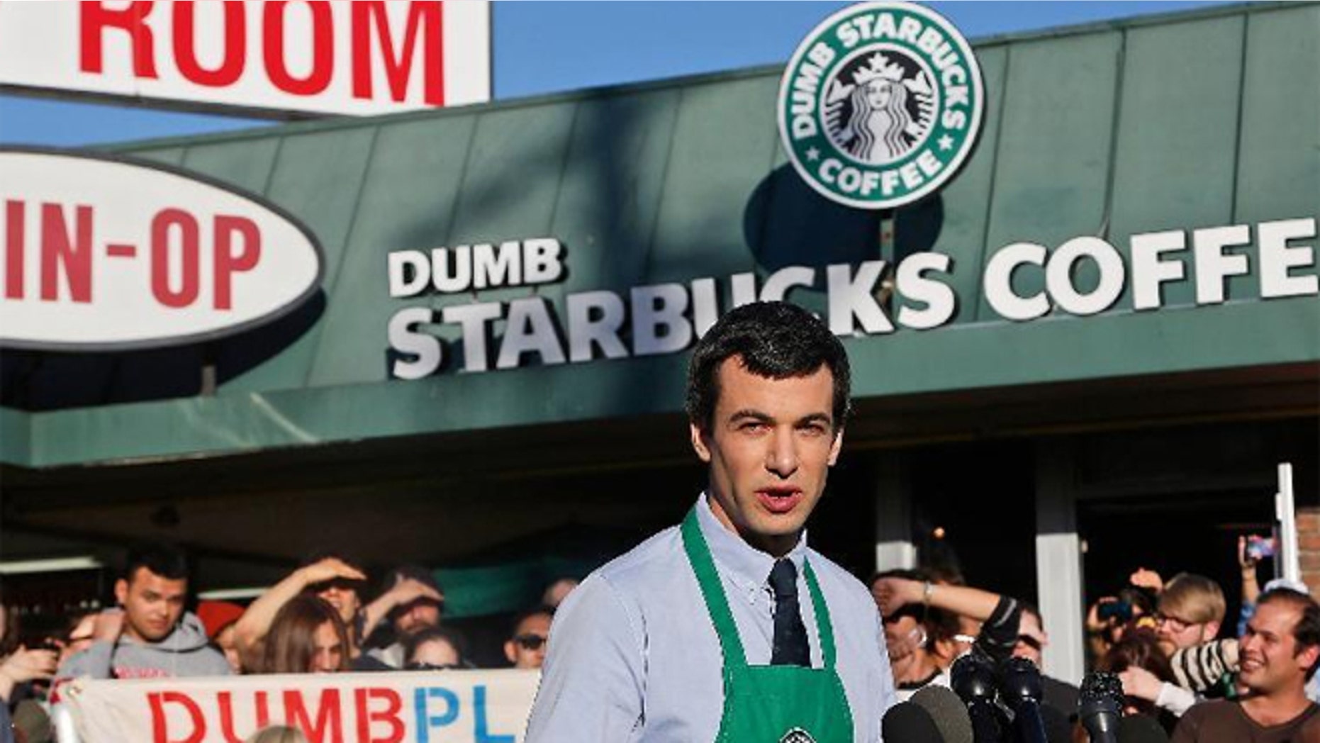 Comedian Nathan Fielder of the Comedy Central show "Nathan For You" comes forward as the brainchild of "Dumb Starbucks."