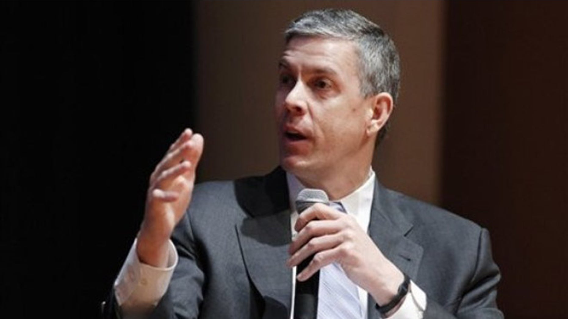 March 2, 2012: Education Secretary Arne Duncan speaks during a forum on education at American University in Washington.
