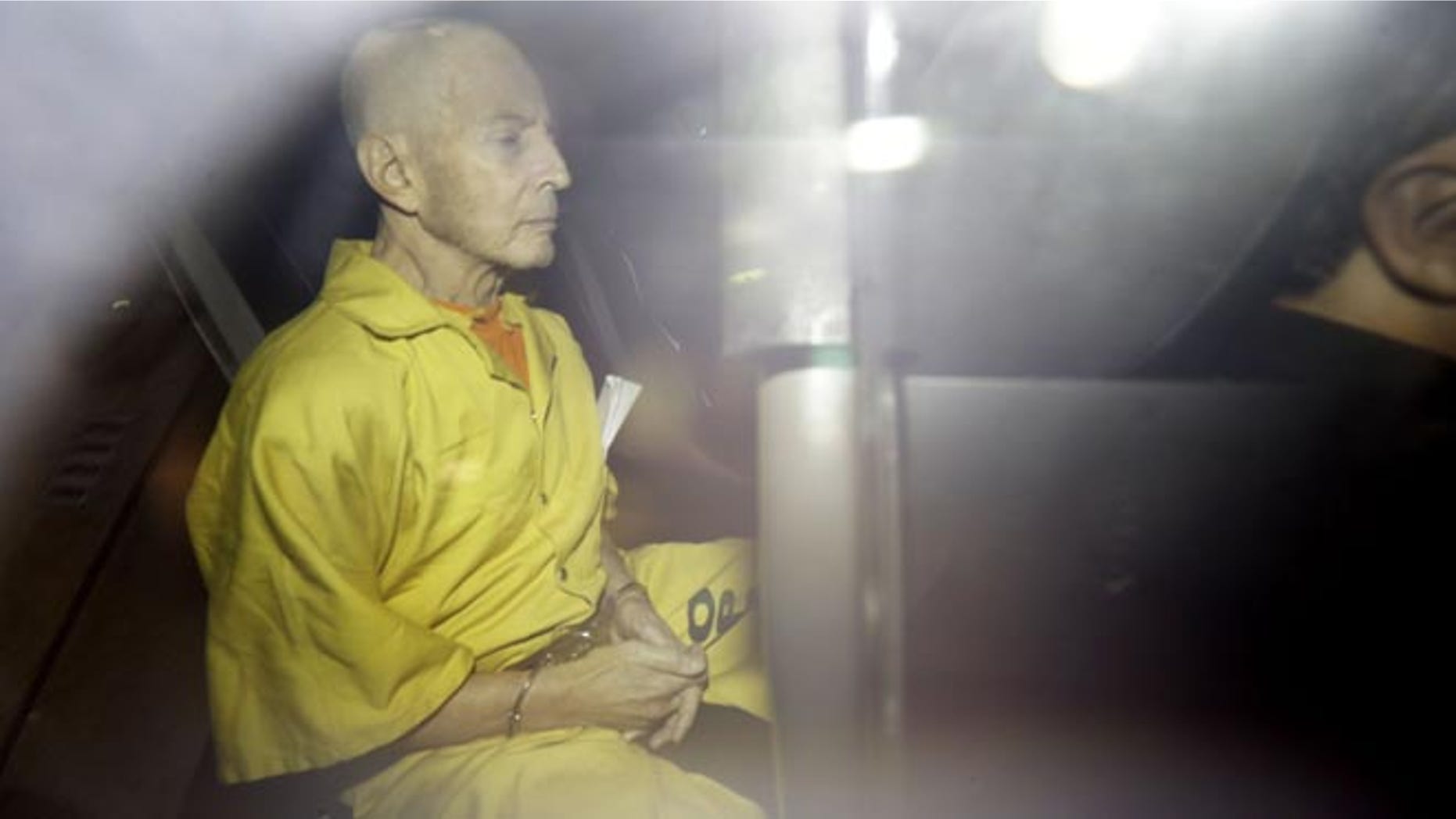 April 14: Robert Durst leaves Federal Court in an Orleans Parish Sheriff's vehicle after his arraignment in New Orleans.