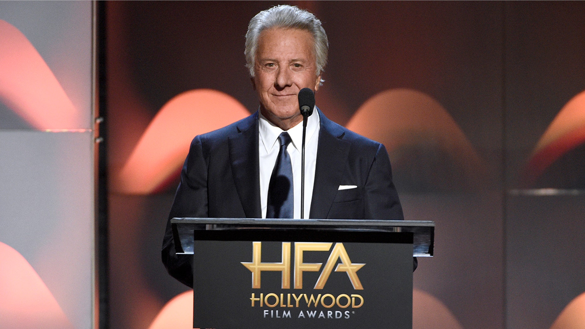 Dustin Hoffman presents the Hollywood comedy award at the Hollywood Film Awards at the Beverly Hilton hotel on Sunday, Nov. 5, 2017, in Beverly Hills, Calif. (Photo by Chris Pizzello/Invision/AP)