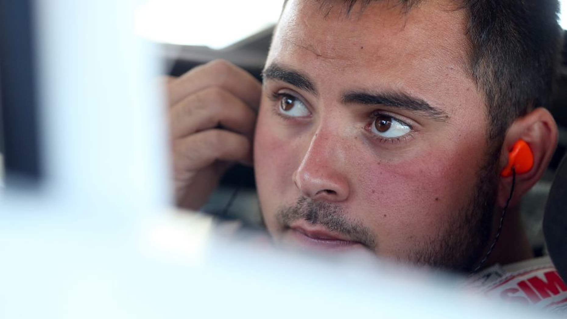 NEWTON, IA - JULY 31: Collin Cabre, driver of the #2 UTI/NTI Toyota, during practice for the NASCAR K&N Pro Series #ThanksKenney 150 race, at Iowa Speedway on July 31, 2015 in Newton, Iowa. (Photo by Brian Lawdermilk/NASCAR via Getty Images)