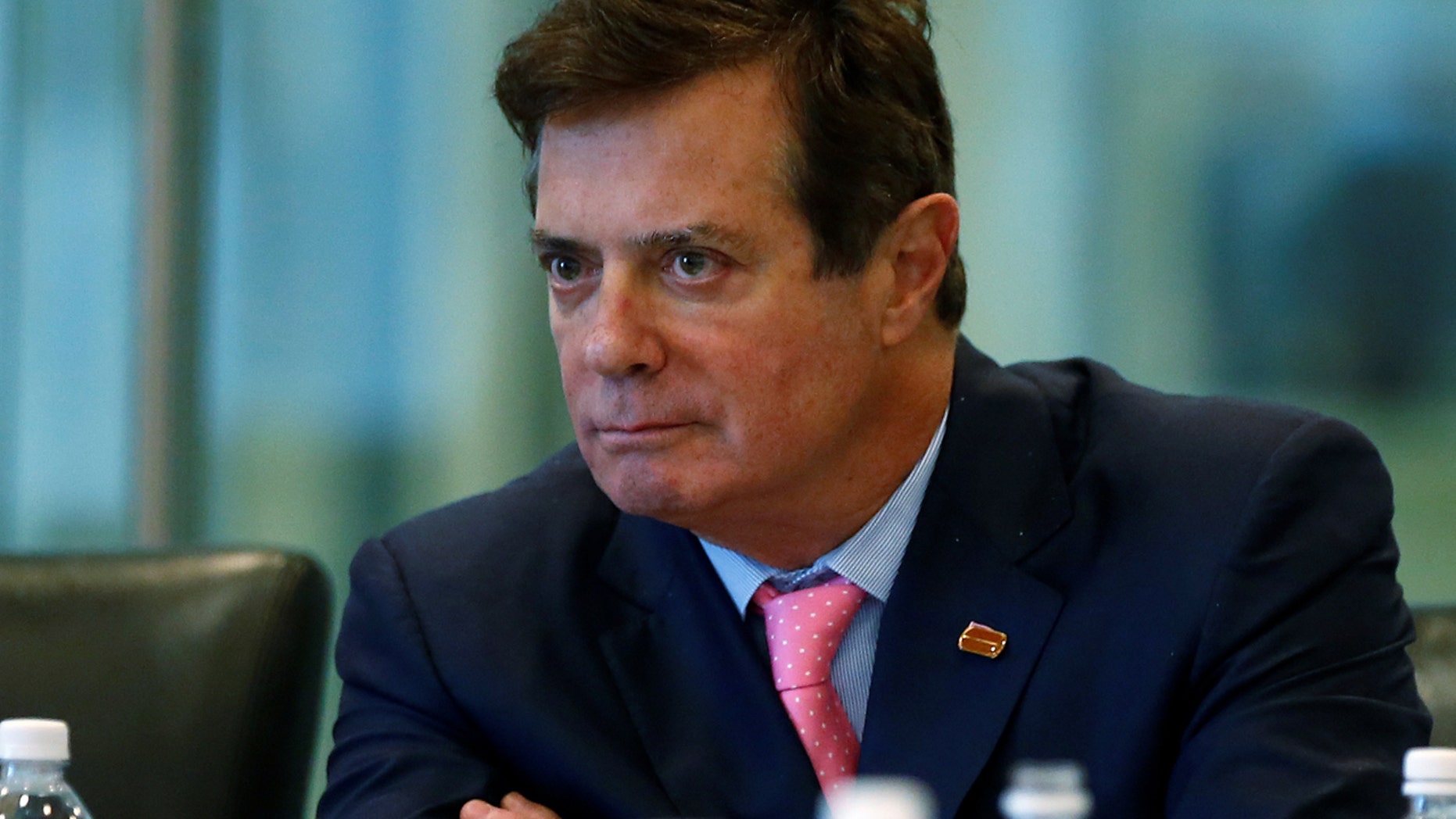 Paul Manafort, Donald Trump's campaign manager, listens during a discussion on homeland security at Trump Tower in August 2016.