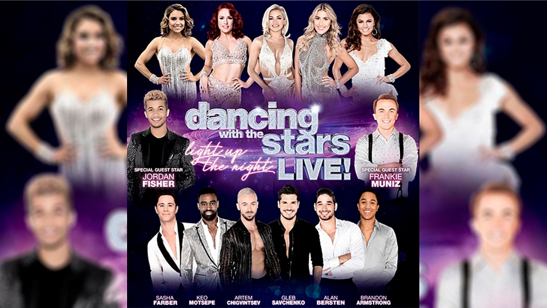 Cast and crew members on a "Dancing With the Stars Live!" tour bus suffered minor injuries after being involved in a deadly pile-up on Monday.